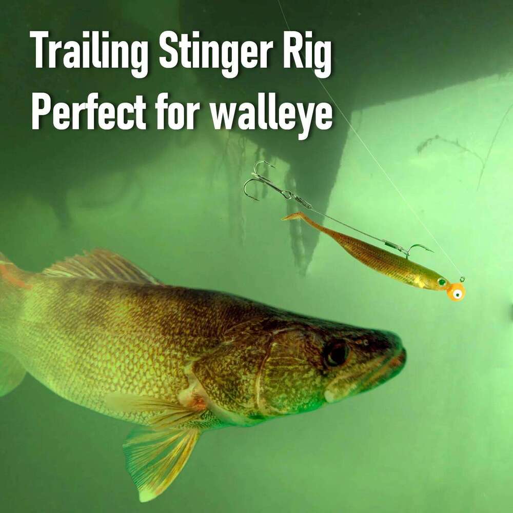 3pcs Fishing Leader Stinger Hook Treble Hooks Stainless Steel Wire Line for Pike Perch Bass Walleye Rig Trolling Saltwater Z260228