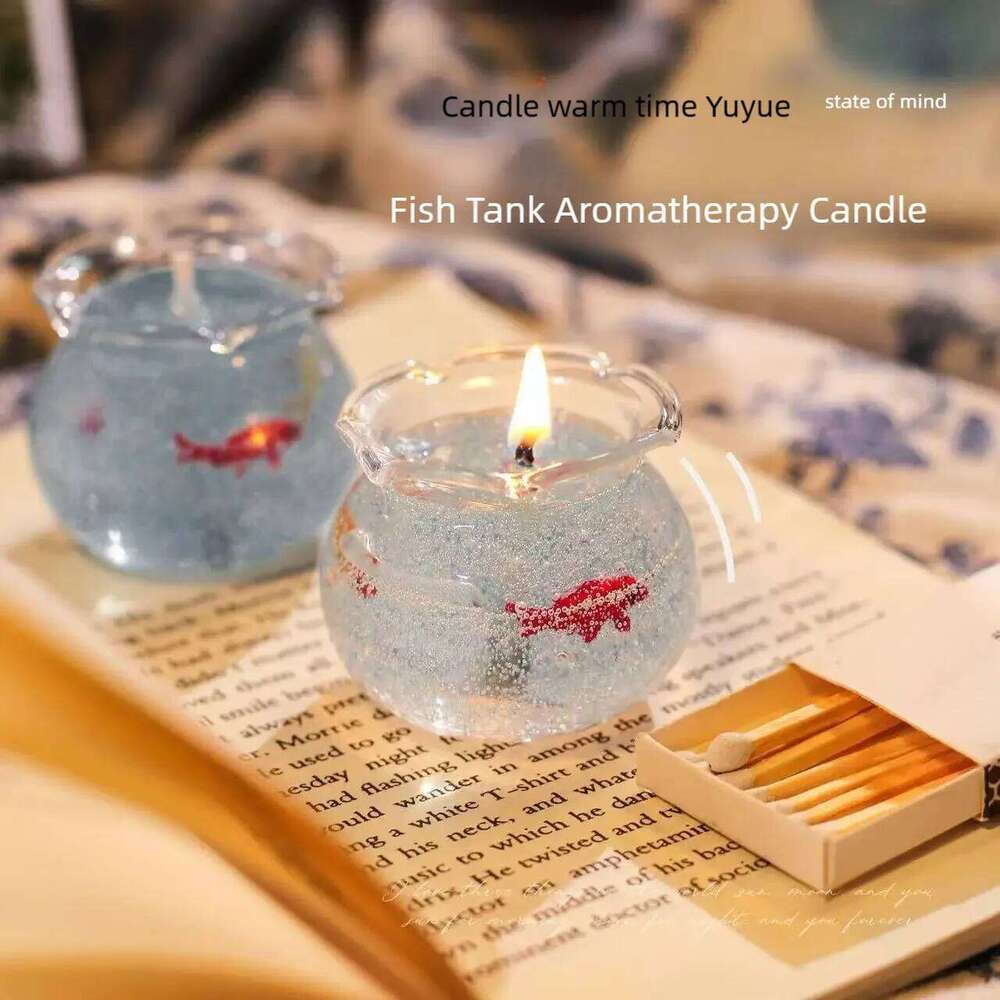 Bubble Fish Tank Goldfish Aromatherapy Candle Cute Room Props Birthday Gifts Best Friend Gift Christmas Decoration W260303