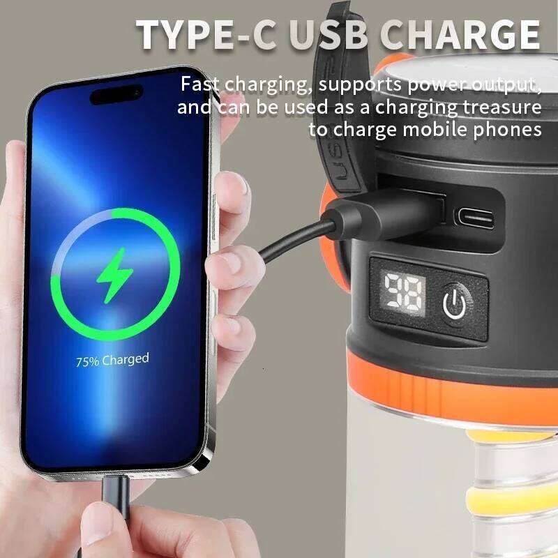 LY36 Long Battery Life Solar Tent Lantern USB Rechargeable Waterproof Outdoor Camping Atmosphere Light S260302