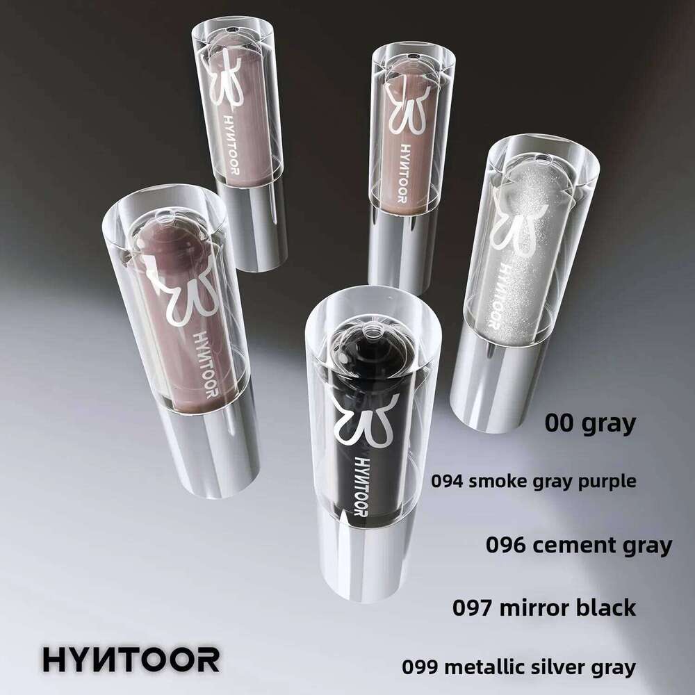 HYNTOOR Playful Rebellious Planet Black Silver Mouth Gray Lip Oil Mirror Water Gloss H260302