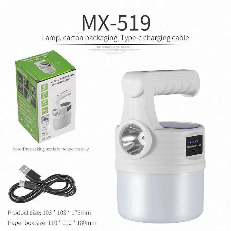 Powerful Rechargeable Camping Light LED Solar Lamp Bulbs Outdoor Emergency Portable Fishing Lanterns with Flashlight S260302