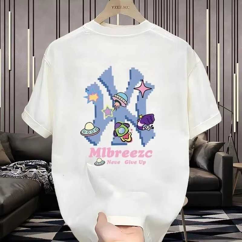 T-shirt 2026 Summer Pixel Art Alien Print Oversized Casual Cotton Unisex Streetwear TopT260303