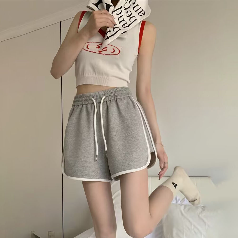 Americn Style Csul Sweet Nd Spicy Trendy Sports Brethble Shorts For Women Summer Ins Simple Verstile Designer Pnts Loose Three-qurter Ultr Short Shorts