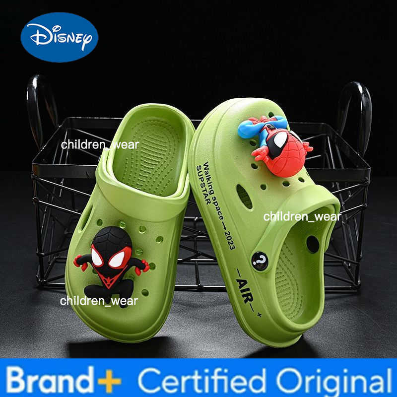 Disney Marvel Spider Man Childrens Cave Shoes Boys Anti Slip Soft Sole Kids Beach Sandals For Home And Outdoor Shoes Size 24-45 H260303