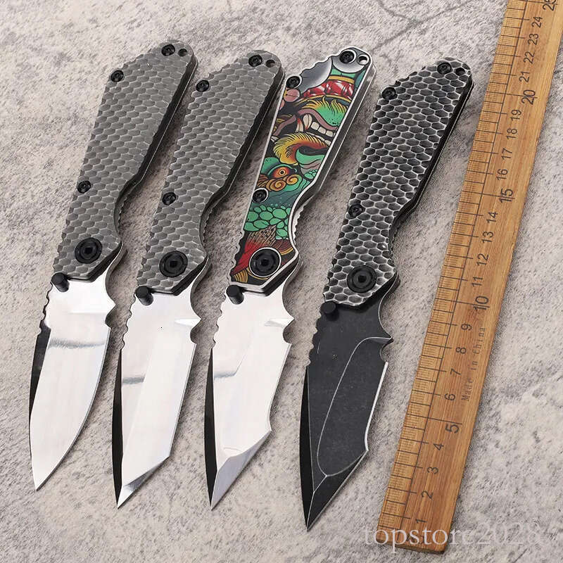 High Quality A2621 Folding Knife D2 Black Stone Wash/Mirror Polish Blade CNC Titanium Alloy Handle Outdoor Camping Hiking EDC Pocket Knives