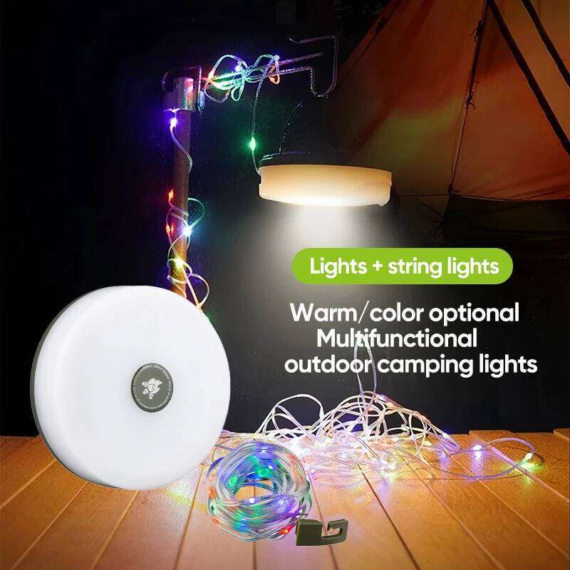 Solar Camping 10 meter String Light Tent Lamp Type-C Atmosphere Lantern LED Flashlight with Hook Lights Outdoor S260302