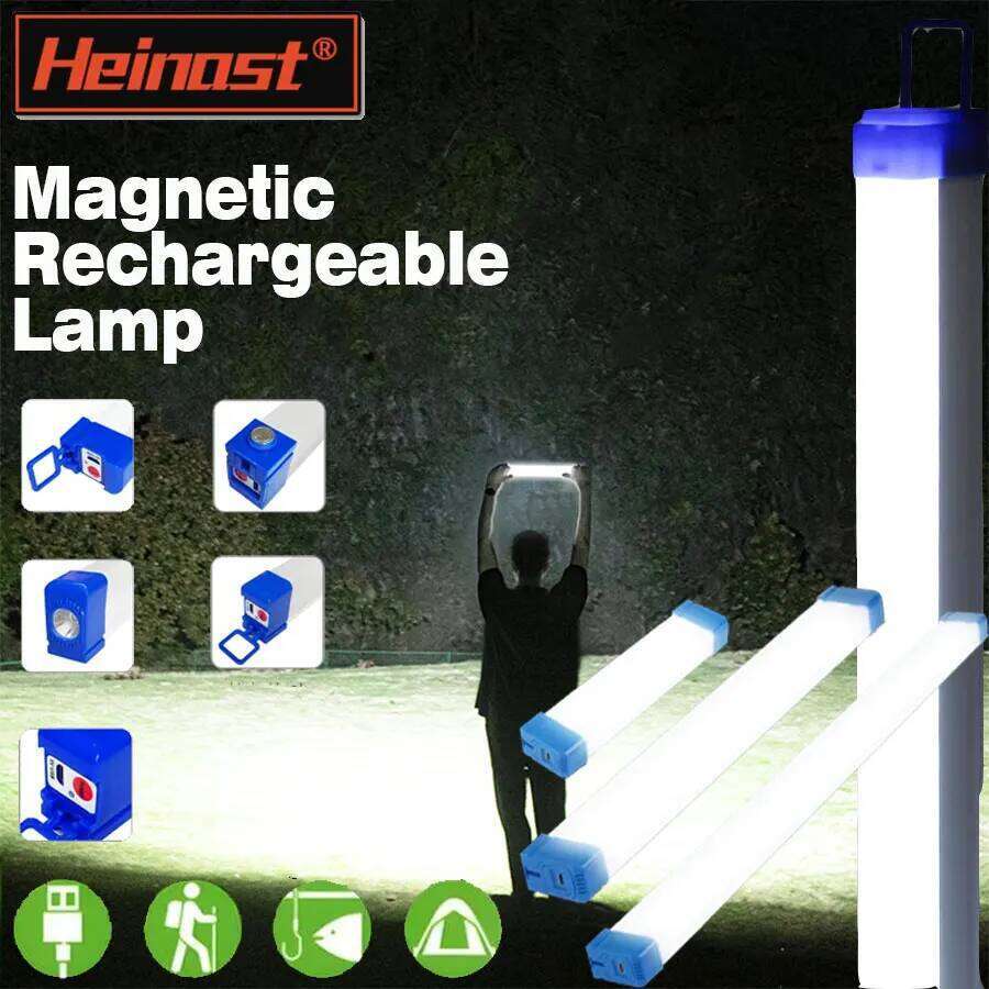 LED USB Rechargeable Lamp Tube Emergency Camping Light Magnetic Portable Lightinging Night Market Outdoor Vehicle Hard Strip S260302