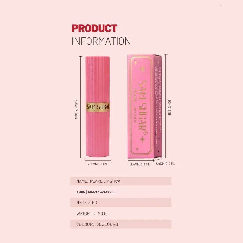 Pink Brown Metallic Glitter Lipstick Long Lasting Waterproof Shimmery Pearl Sparkling Lip Gloss Luxury Makeup H260302