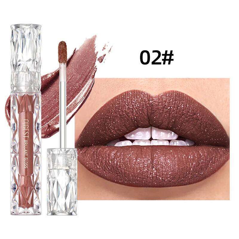 Glitter Shimmer Metallic Liquid Lipstick Smudge Proof Colorfast Glaze Pearly Lip Stain H260302