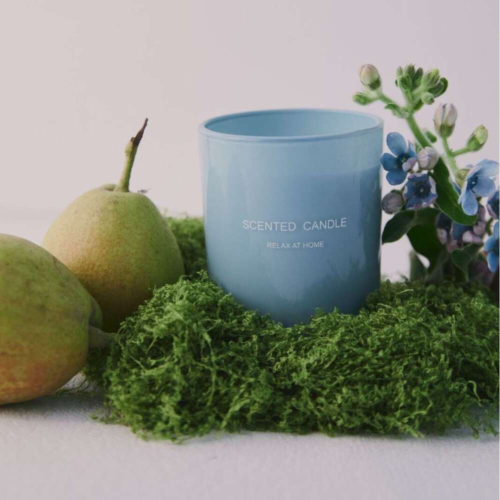 In Stock Dopamine Color Candle Wedding Gift Indoor Fragrance Frosted Glass Cup Aromatherapy Wax W260303