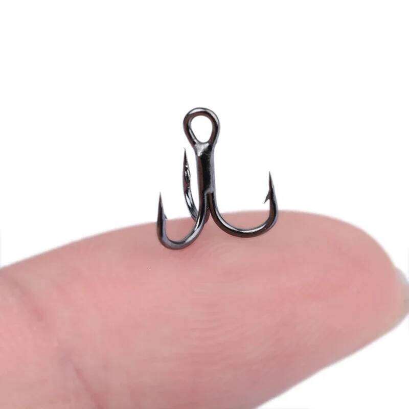 New 10pcs 3x Strong Super Sharp Round Hook Antirust High Carbon Steel 10-18# Sea Treble Hooks Fishing Tackle Z260228
