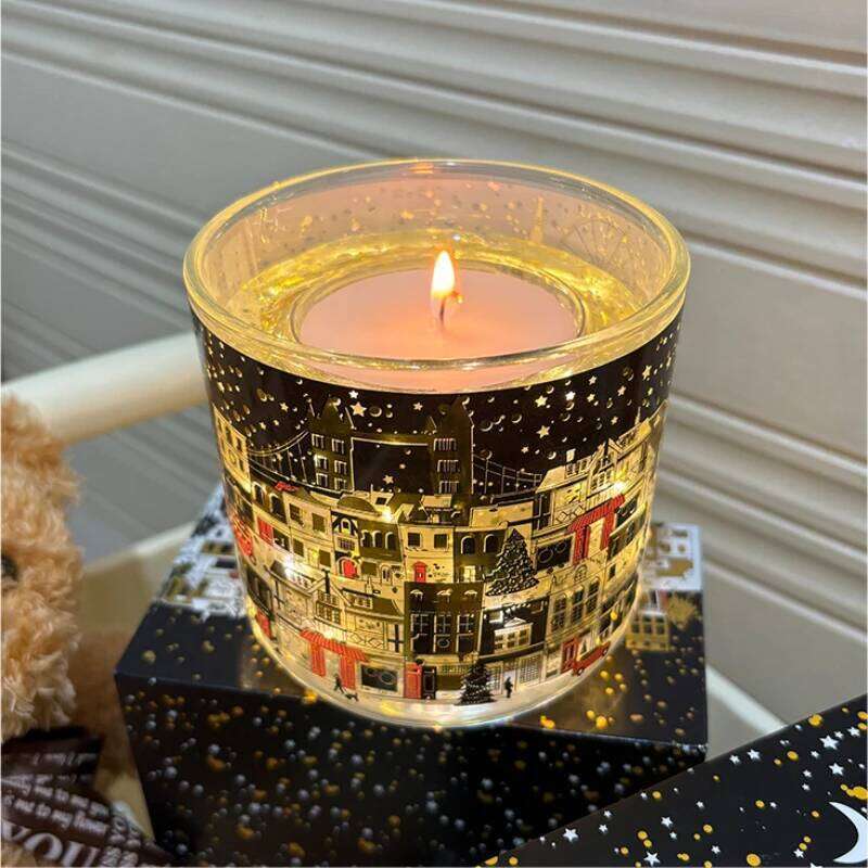 Valentine's Day Christmas Aromatherapy Candle Box Temperature Controlled LED Lighting Romantic Starry Sky Fragrance Gift W260303