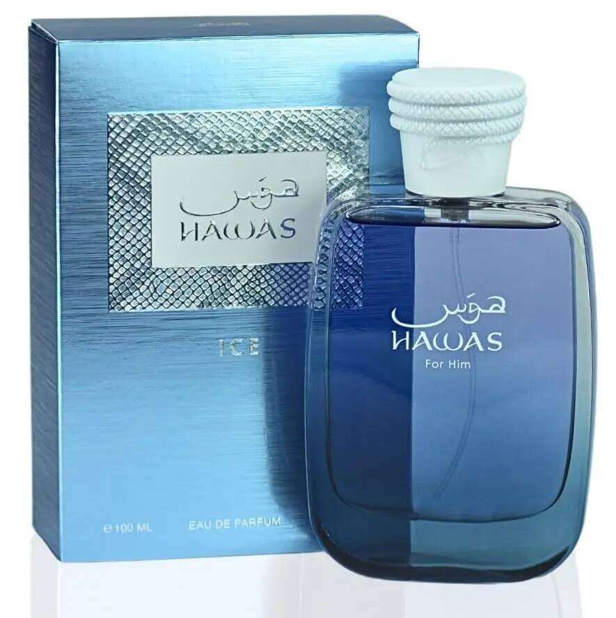 RASASI Hawas Men's Ice Eau De Parfum 100ml 3.4oz - Fragrance for Men 26H0302