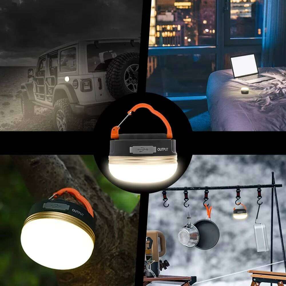 LED Camping Tent - USB Charging/AAA Battery Powered, Magnetic Hanging Multifunctional Light for Emergency, Work & Home USe S260302