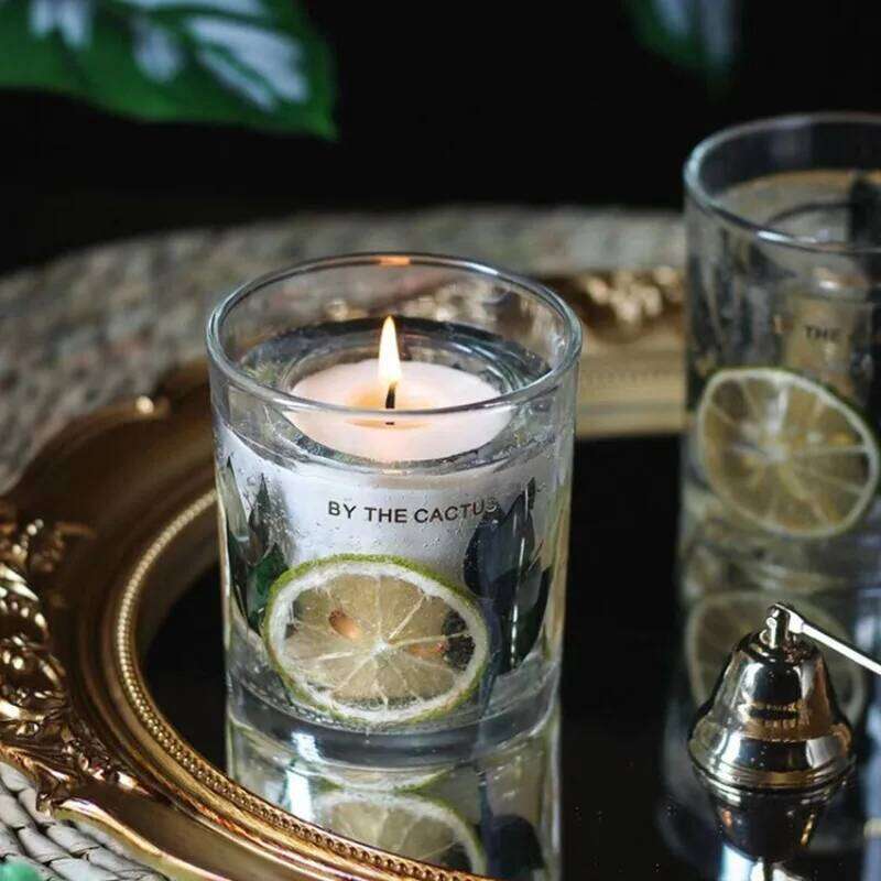 Dried Flower Lemon Peel Cinnamon Jelly Aroma Candle Room Romantic Atmosphere Decoration Wedding Accompaniment Gift Set W260303