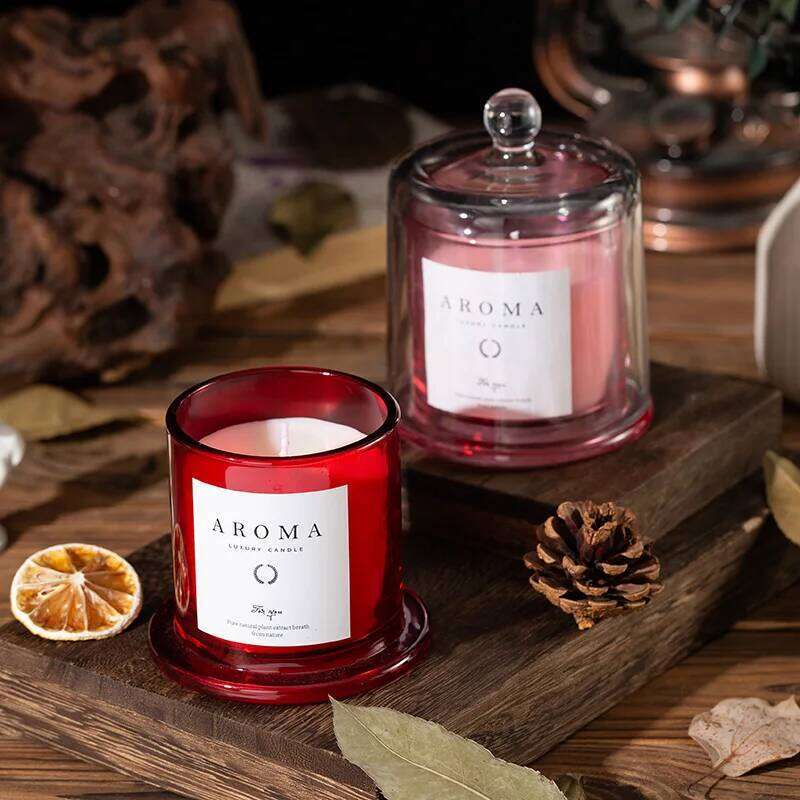 Bell Jar Glass Scented Candle - Gold Dome Floral Fragrance for Home Decor, Long-Lasting Natural Wax Aromatherapy with Decorative W260303