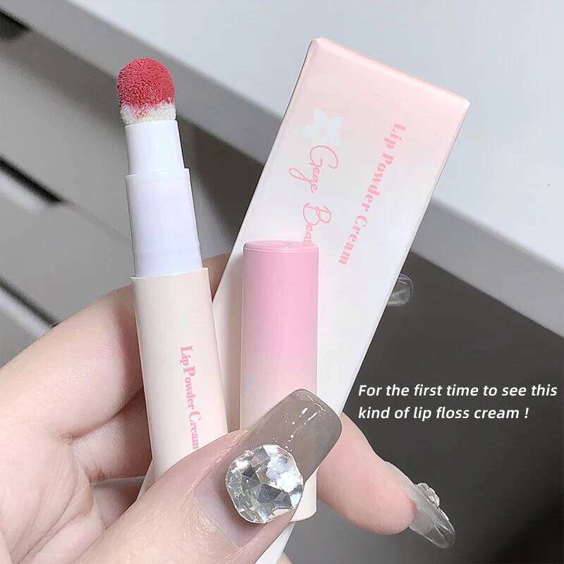 Hot Sales Gege Bear Makeup Sponge Tip Lippie Birthday Gift Matte Non-Stick Cup Cute Powder Cream Lip Mud H260302