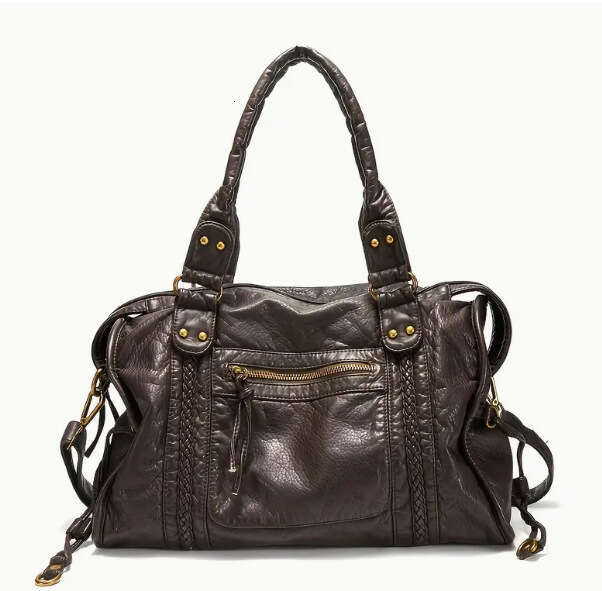 Luxury Shoulder Bags Totes Hobo Cross Border Hot Selling French Retro Motorcycle Single Crossbody Tote Large Capacity Women S Washable Bag SENYY