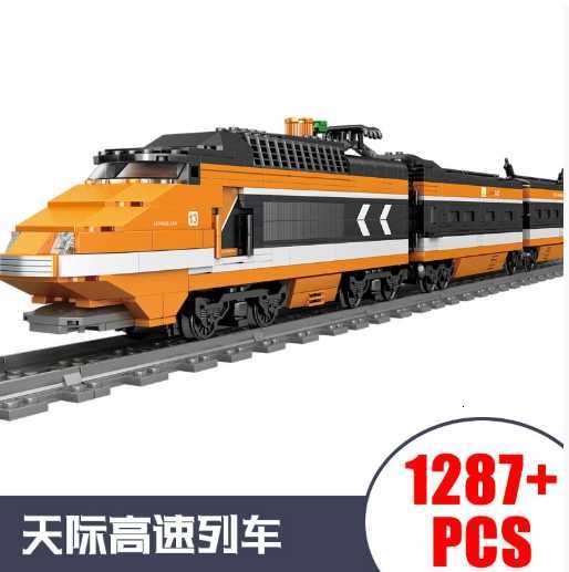 Kai Zhi Electric Track Train Building Blocks Children's Toy City Series Assembled High-Speed Rail for Boys C251111