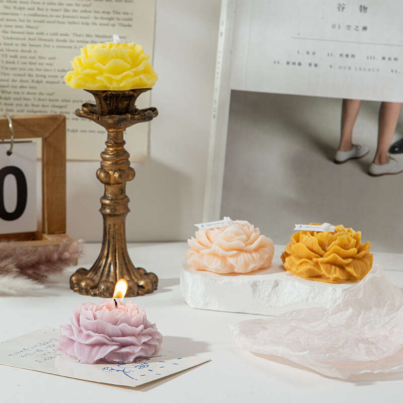 Peony Scented Flower Candle Ins Creative Home Decor Cross-Border Wedding Decoration Gift W260303