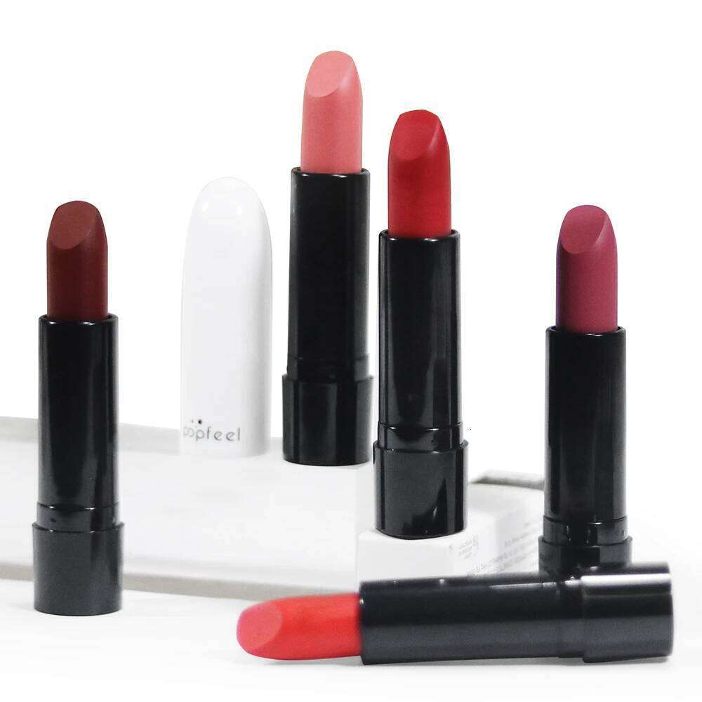POPFEEL Matte Velvet Lipstick - Long-Lasting, Smooth Texture, Easy Application, Available in 5 Shades including Coral Pink H260302