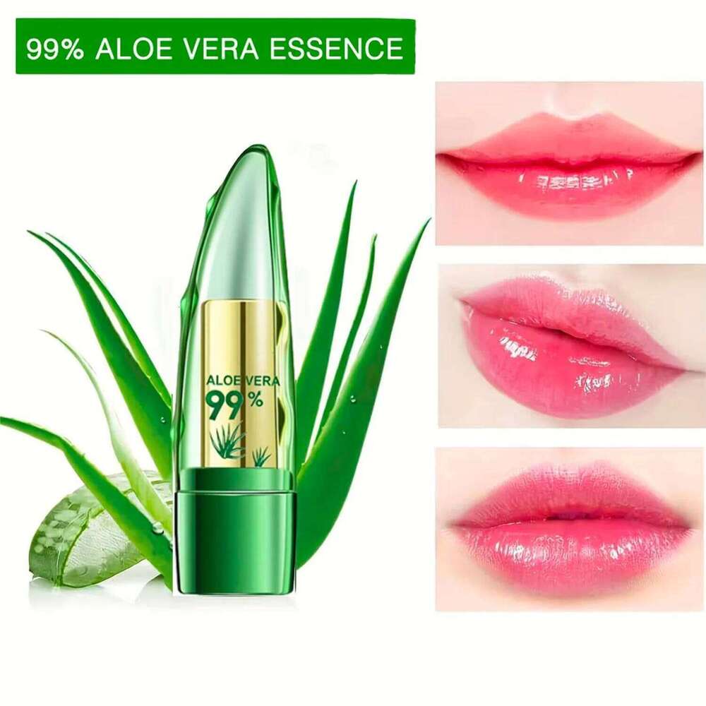 Moisture Lip Balm Aloe Vera Natural Lipbalm - Temperature Changed Color Lipstick Long Lasting Nourish Lips Care Makeup H260302