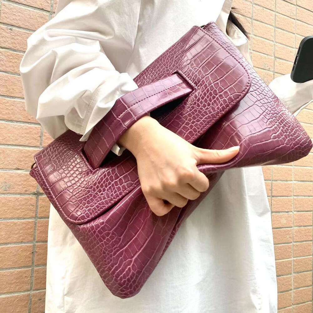 Luxury Shoulder Bags Totes Hobo Cross Border Exclusive Amazon New Crocodile Pattern Strap Clutch Large Capacity File Storage Bag Briefcase SENYY