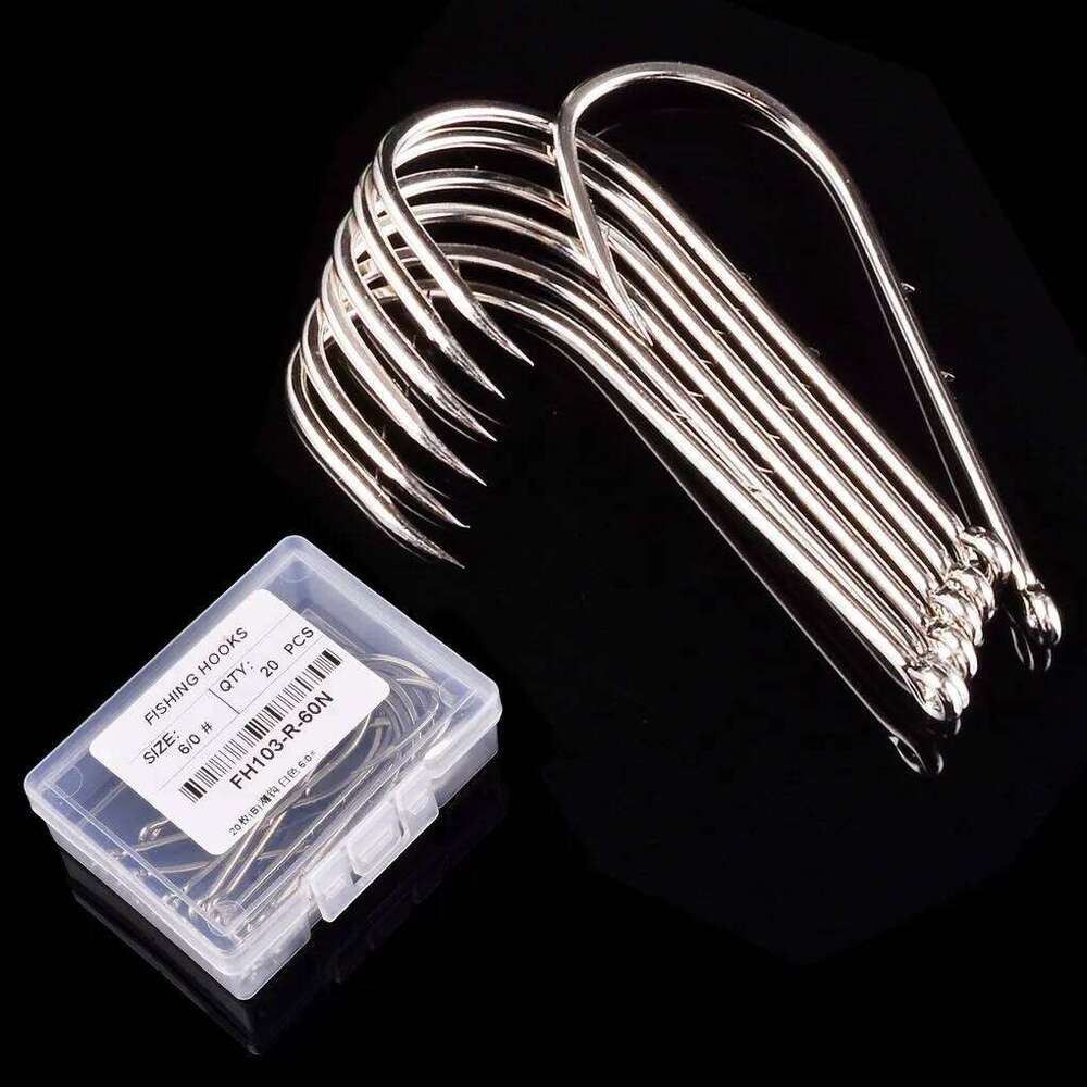 20/50pcs Hooks Fly Fishing Access Box Long Shank Barbed Single Circle Carp Hook High Carbon Steel Sea Fishinhook Z260228