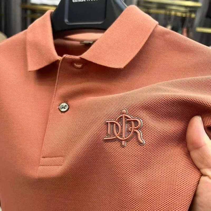 Men's Polos Men's Tees Polos Summer Men Hollow Shortsleeved Shirt Ice Silk Breathable Business Fashion TShirt golf shirts Mens Clothing Dail