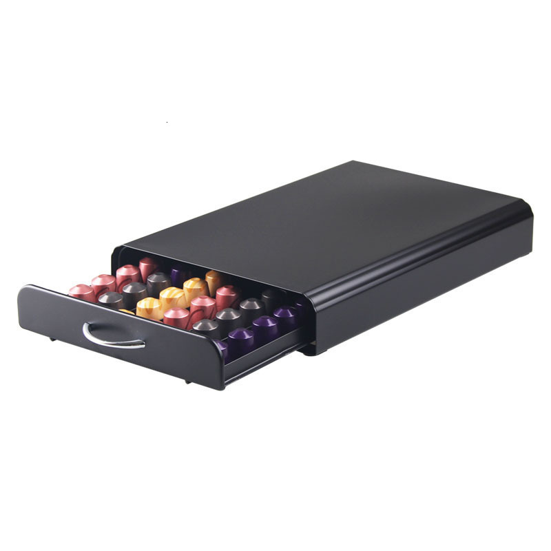Nespresso OriginalLine coffee pod with 1 storage drawer holder 50 capsule capacity black 250418