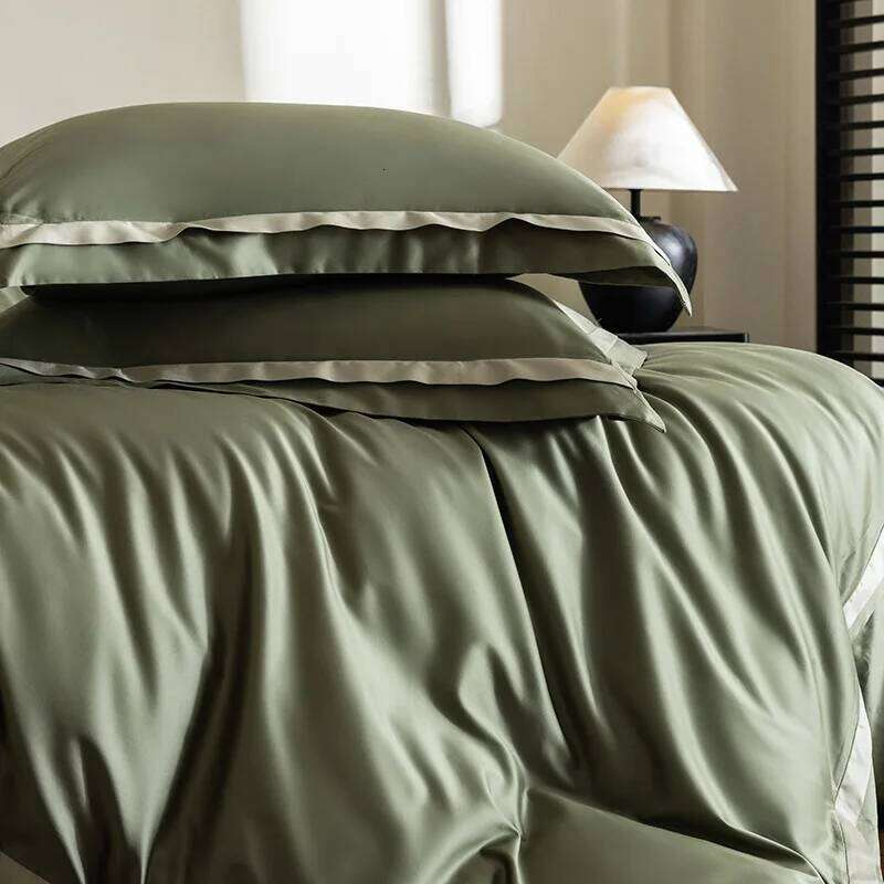 Customizable led luxury 100 pcs double-strand long-staple four-piece set cotton skin-friendly bed sheet quilt cover W260302