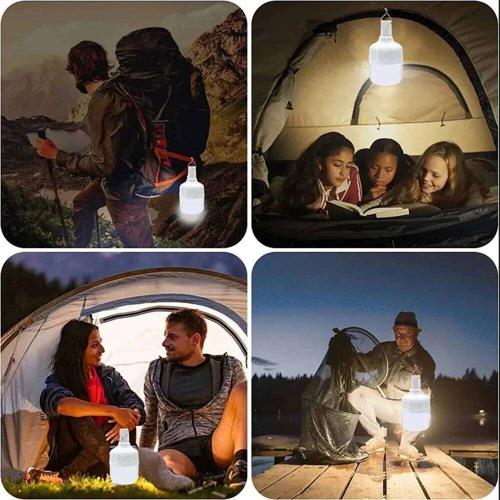 1-10pcs High LED Camping Light Waterproof USB Rechargeable Portable Lamp for Outdoor BBQ Hiking Emergency Hunting Power S260302