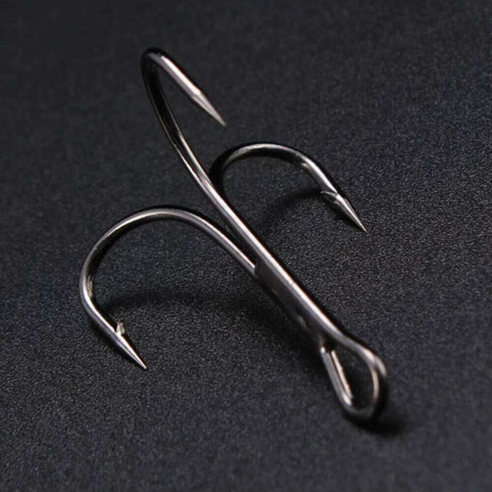 Gamakatsu hooks 15Pcs/lot 13ME 1#-14# High Carbon Steel Material Treble Black Hook Fishing Tackle Round Bend Z260228