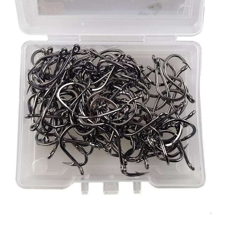 Izu high carbon steel Japanese fish hook box, flying hook, worm, safety, bait, 100 pieces Z260228