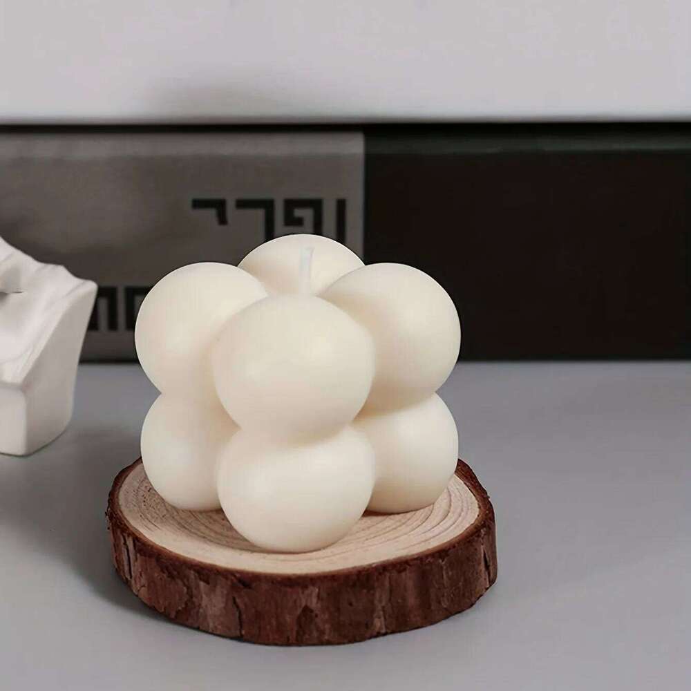2pcs Wooden Aromatherapy Tray Minimalist Style Instagram Decorative Round Candle Base W260303