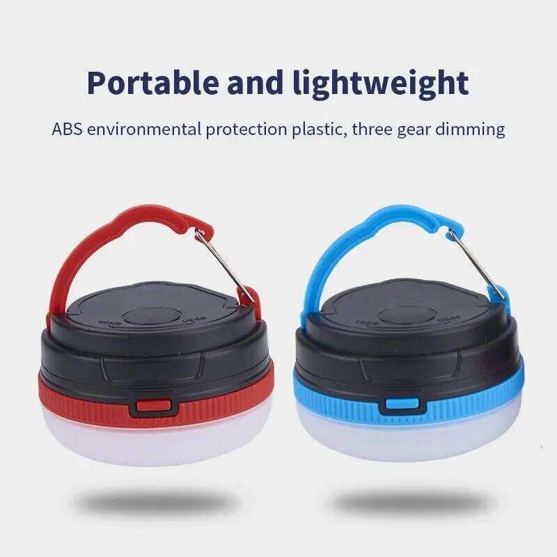 Portable 3 Lighting Modes Emergency Light with Magnet Base for Outdoor Work Tent Camping Supplies Without Battery S260302