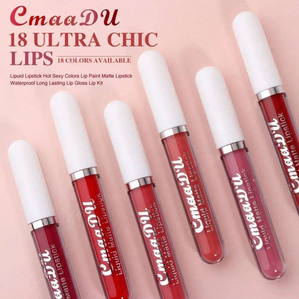 Women's Sexy Long-Lasting Velvet Matte Lip Gloss - Waterproof Nonstick Red Liquid Lipstick for Beauty Makeup H260302