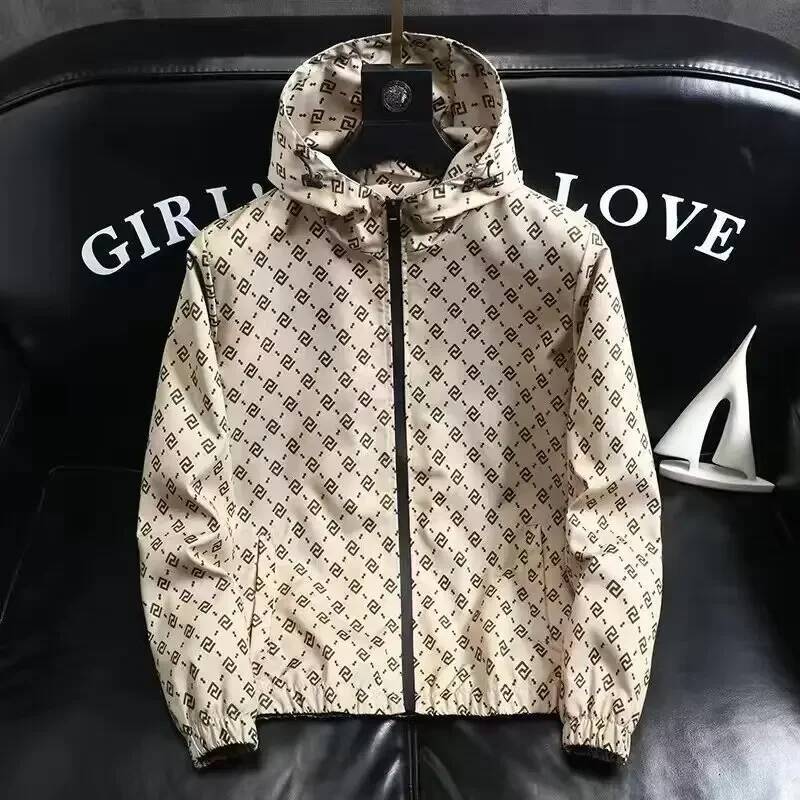 2024 Men's Anti-uv Sun Protection Clothes Plaid Ultra-thin Ice Silk Outdoor Hooded Thin Jacket Sunscreen Serum Coat