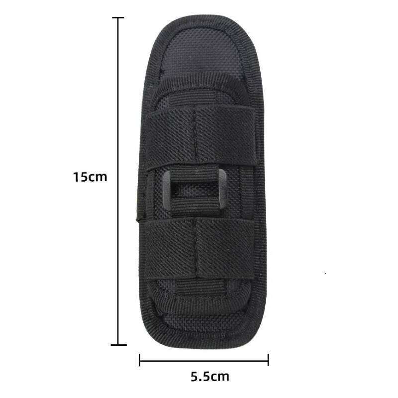 360 Adjustable Rotating Tactical Outdoor Portable Strong Light Oxford Cloth Flashlight Set Waist Bag S260302