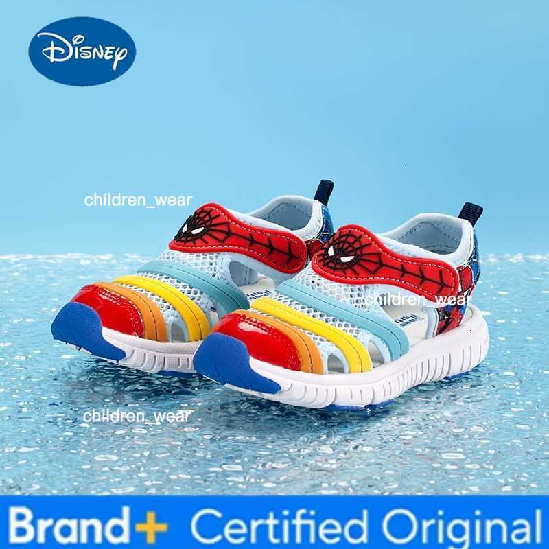 Disney Cartoon Girls LED Sandals Summer Breathable Childrens Sports Beach Girls Soft Shining Shoes Size 24-35 H260303