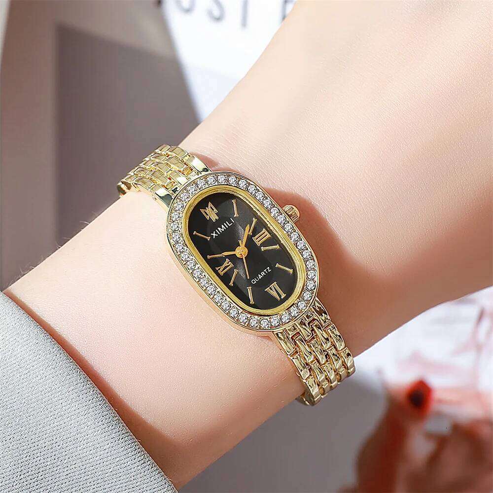 Fashion Roma Oval Dial Womens Quartz Watch Casual Bracelet Strap Ladies WatchesWithout Box XJ260303