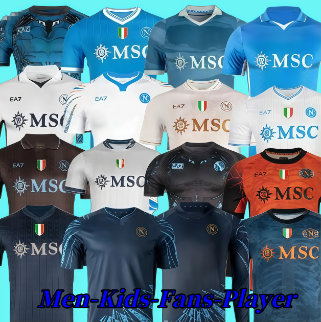 25 26 Maglia SSC Napoli Cyborg Training Soccer Jerseys 2025 2026 NapLes Home Away Fans Player football shirt Kit tops Men kids DE BRUYNE Buongiorno Neres