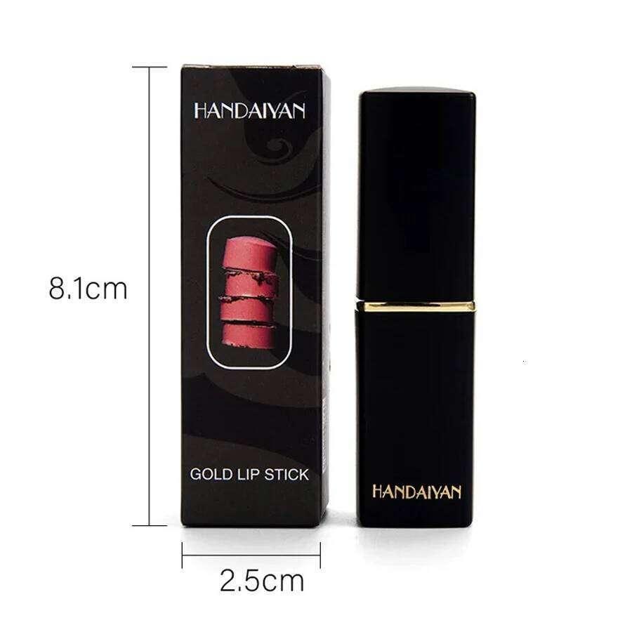 HANDAIYAN Shine Glitter Warm Change Lipstick Makeup Diamond Balm Cream Lightweight Lipbalm Cosmetics Nude Lip Stick Pen H260302