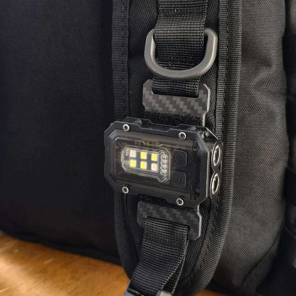 Tactical EDC Flashlight Or Loop Plate Portable Mini Outdoor Camping Hiking Flashing Light For 25mm Backpack Strap S260302