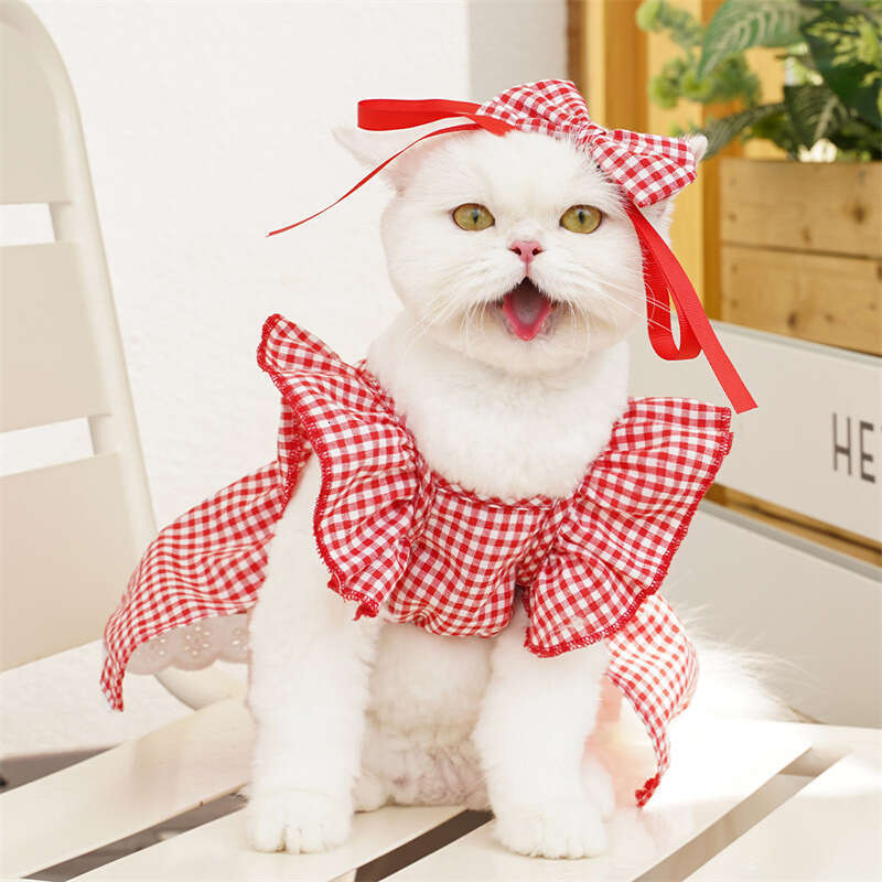 Famous brand Pet Clothes Dress Spring Summer Teddy Bichon Corgi Puppy Cat Dog Apparel Supplies Wholesale pupakaIK