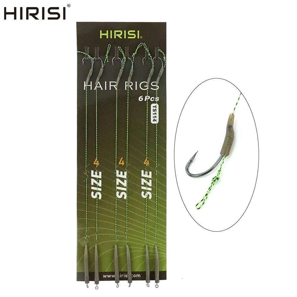 6x Carp Fishing Rigs Ready Made Hook Link Terminal Tackle Fish Hooks TS114 Z260228