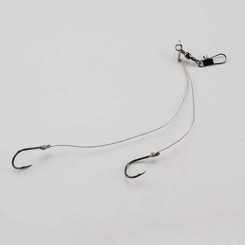 New Type Of Steel Wire Double Hook Tied With Isini-hook High Tension Anti-Seize Anti-Break Fishing White Pomfret Giant Object Z260228