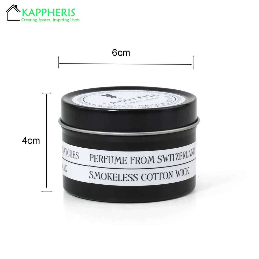 Black Tin Can Woodwick Candle Jars with Lid Classic Scented Aromatic Candles Home Decoration W260303