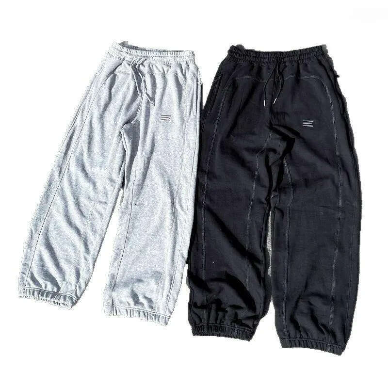 Free Shipping Men's Pants Kroen Patchwork Embroidered Sweatpants Retro Y2K Casual Streetwear Joggers with Drawstring Loose Fit Unisex jog Pants M