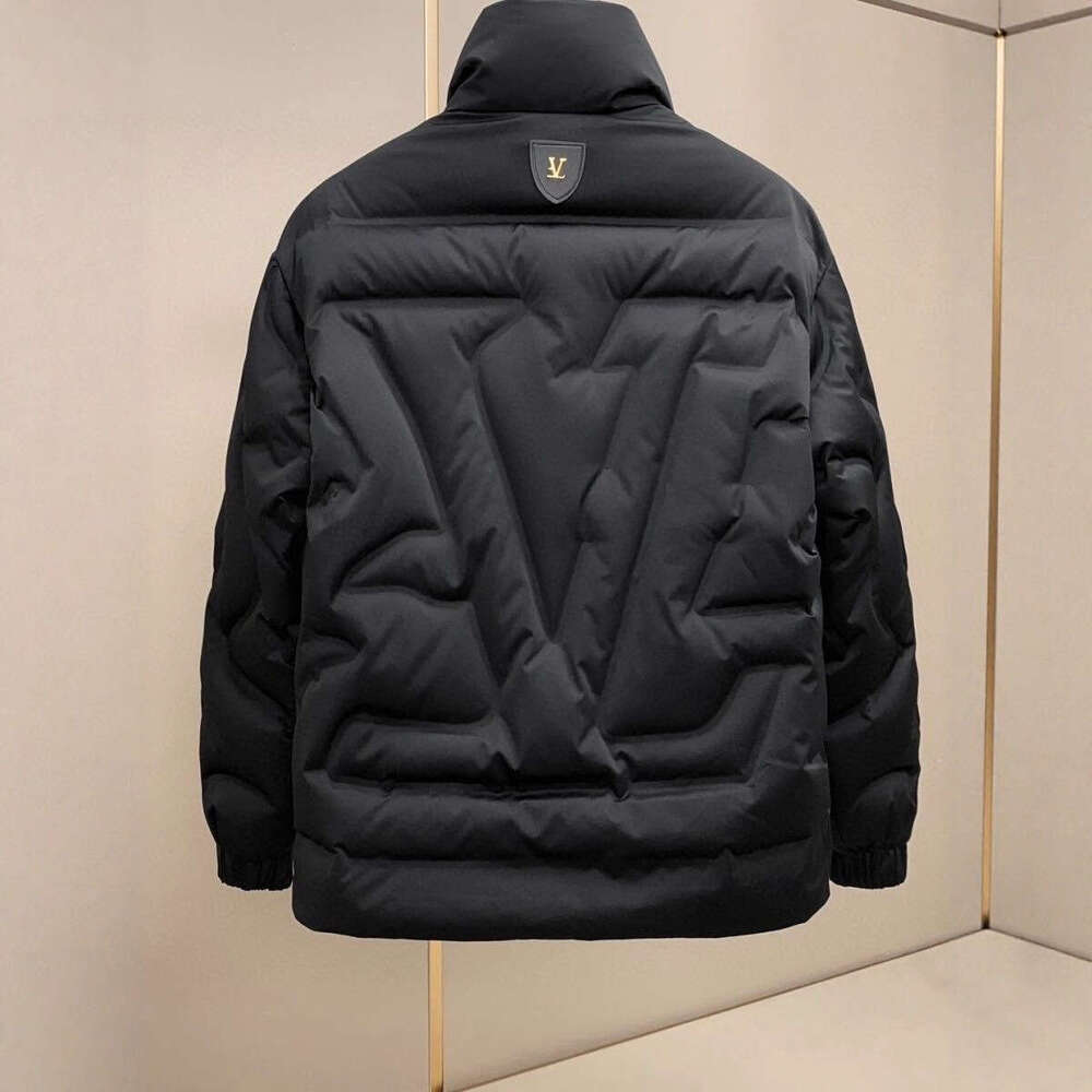 American European Station Winter New Knitted Sleeve Patchwork White Duck Men's Down Jacket Slim Fit Embroidered Warm Thickened Coat Luanyun - view 4